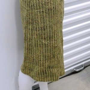 Barneys New York Gold Brocade Pencil Skirt sz 8